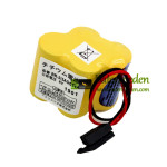 Baterie pro FANUC A98L-0031-0025 A06B-6114-K504 černý konektor 6V - Náhradní baterie
