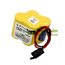 Baterie pro FANUC A98L-0031-0025 A06B-6114-K504 černý konektor 6V - Náhradní baterie
